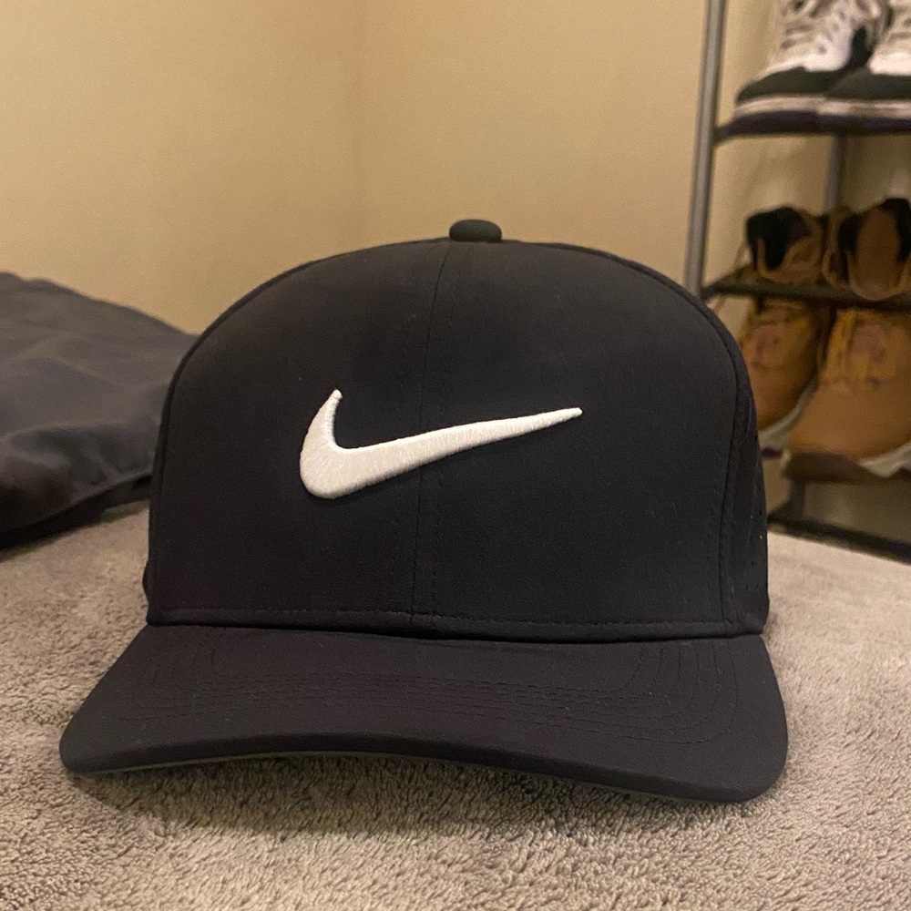 Nike Classic Black Hat with White Swoosh